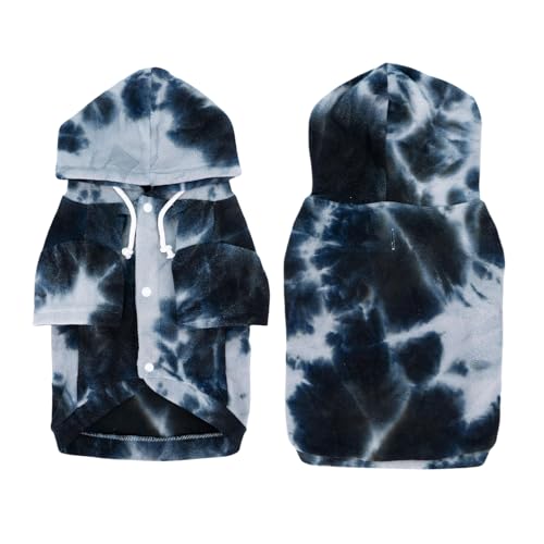 Mklhgty Batik-Hunde-Kapuzenpullover, Wintermantel für kleine Hunde, ultraweiche, verstellbare warme Kapuze, atmungsaktiver Komfortstoff für den täglichen Gebrauch Mklhgty Batik-Hunde-Kapuzenpullover, Wintermantel für kleine Hunde, ultraweiche, verstellbare warme Kapuze, atmungsaktiver Komfortstoff für den täglichen Gebrauch von Mklhgty