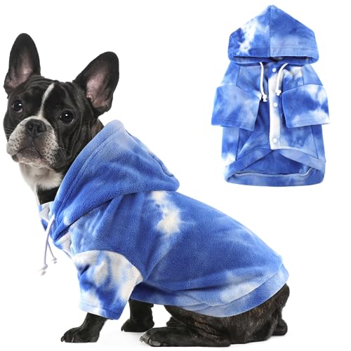 Mklhgty Batik-Hunde-Kapuzenpullover, Wintermantel für kleine Hunde, ultraweiche, verstellbare warme Kapuze, atmungsaktiver Komfortstoff für den täglichen Gebrauch Mklhgty Batik-Hunde-Kapuzenpullover, Wintermantel für kleine Hunde, ultraweiche, verstellbare warme Kapuze, atmungsaktiver Komfortstoff für den täglichen Gebrauch von Mklhgty