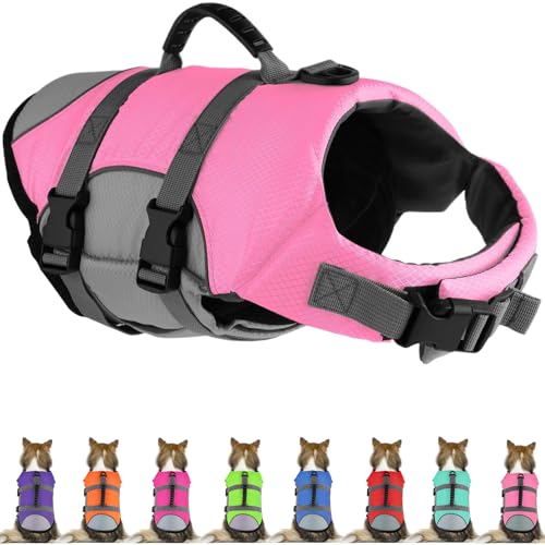 Mklhgty Rettungsweste für Hunde, reflektierend, verstellbar, mit Rettungsgriff für Schwimmen und Boot, Sicherheits-Rettungsweste für Haustiere, Ripstop für kleine, mittelgroße und große Hunde Mklhgty Rettungsweste für Hunde, reflektierend, verstellbar, mit Rettungsgriff für Schwimmen und Boot, Sicherheits-Rettungsweste für Haustiere, Ripstop für kleine, mittelgroße und große Hunde von Mklhgty