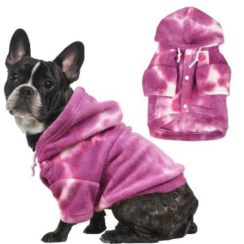Mklhgty Tie Dye Dog Clothes Hoodie, Haustier Wintermantel, Welpen Sweatshirts für kleine Hunde Junge Mädchen von Mklhgty