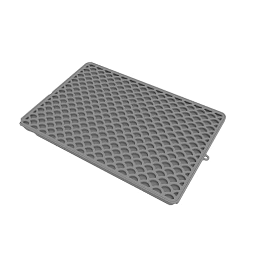 Doppelschicht Silikonstreu Matte Faltbare Basis Abnehmbar Waschbar Für Käfigreisen Doppelschicht Katzen Müll Containment Matte von Mllepjdh