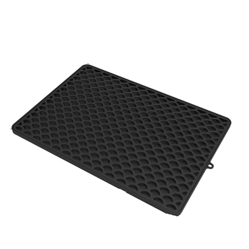 Doppelschicht Silikonstreu Matte Faltbare Basis Abnehmbar Waschbar Für Käfigreisen Doppelschicht Katzen Müll Containment Matte von Mllepjdh