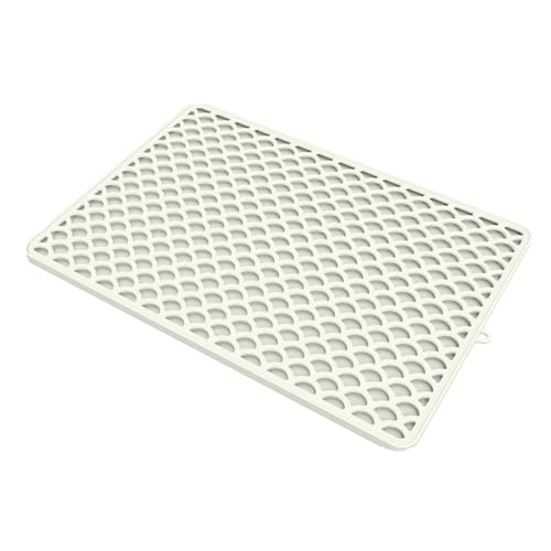 Doppelschicht Silikonstreu Matte Faltbare Basis Abnehmbar Waschbar Für Käfigreisen Doppelschicht Katzen Müll Containment Matte von Mllepjdh