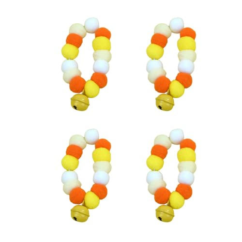 Haustier-Halsbänder mit bunten Pompons für Party, Alltag, modisch, Katzenhalsband für Festivals, Feiern, 4 Stück Haustier-Halsbänder mit bunten Pompons für Party, Alltag, modisch, Katzenhalsband für Festivals, Feiern, 4 Stück von Mllepjdh