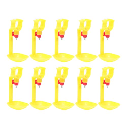 Mllepjdh 10 Sätze Geflügel Wasser Feeder Automatischer Edelstahl Nippel Trinker für Huhn Enten Geflügel Trinkwasser Nippel Trinker von Mllepjdh