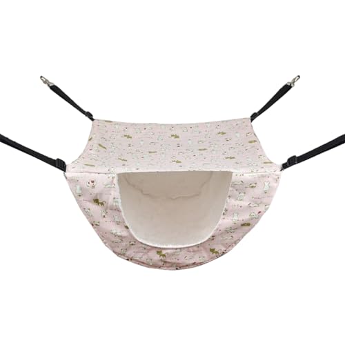 Mllepjdh Doppellagige Hängematte Käfigbett Haustier Winter Hängematte Bett Zuhause Wohnzimmer 4 Haken Hängende Haustiertuch Atmungsaktive Hängematte Hängende Höhle Bett Frettchen Hängende Höhle Bett von Mllepjdh