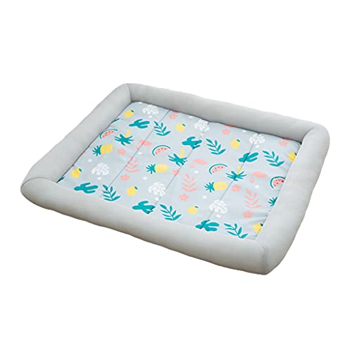 Mllepjdh Eisseide für selbstkühlendes Bett, waschbar, für Bett, Kissenmatte mit rutschfester Unterseite mit wasserdichtem Bezug und Unterseite, Haustierzubehör von Mllepjdh