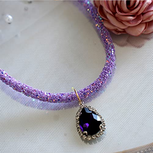 Mllepjdh Glinting Hundehalsband mit Strasssteinen, funkelnd, ultra-blinkende Halskette, Kätzchen-Halsband, Wassertropfen-Kristall Mllepjdh Glinting Hundehalsband mit Strasssteinen, funkelnd, ultra-blinkende Halskette, Kätzchen-Halsband, Wassertropfen-Kristall von Mllepjdh