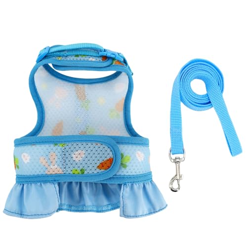Mllepjdh Hundegeschirr für sicheres Gehen und Laufen (Karottenmuster), einfache Kontrolle, Haustiergeschirr für Kaninchen für Frettchen von Mllepjdh