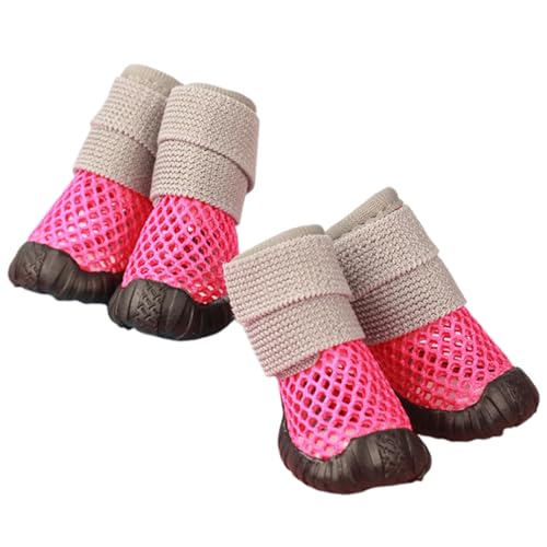 Mllepjdh Hundeschuhe für Outdoor-Aktivitäten, rutschfest, für heißes Wetter, atmungsaktiv, ausgehöhlt, für Laufen, Spazierengehen, 4 Stück Mllepjdh Hundeschuhe für Outdoor-Aktivitäten, rutschfest, für heißes Wetter, atmungsaktiv, ausgehöhlt, für Laufen, Spazierengehen, 4 Stück von Mllepjdh