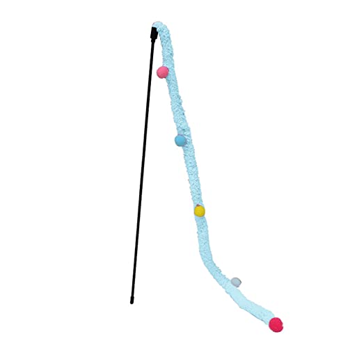 Mllepjdh Interaktives Spielzeug für Katzen, niedlicher Plüsch-Seilstab mit Pompons, künstliche bunte Katzen, Jagdspielzeug, Katzenstab, Ersatz-Katzen-Zauberstab-Spielzeug für Innenräume, Katzen, Mllepjdh Interaktives Spielzeug für Katzen, niedlicher Plüsch-Seilstab mit Pompons, künstliche bunte Katzen, Jagdspielzeug, Katzenstab, Ersatz-Katzen-Zauberstab-Spielzeug für Innenräume, Katzen, von Mllepjdh