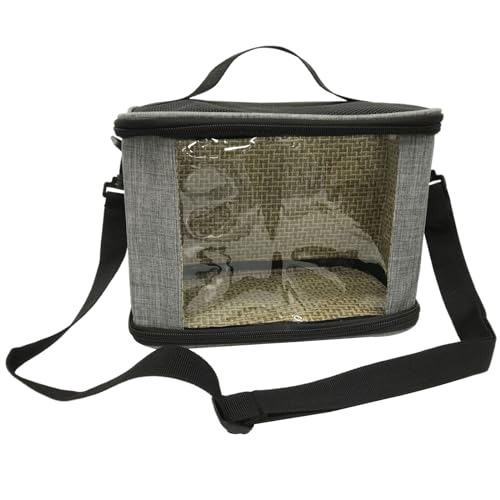 Mllepjdh Vogelkäfig, Eichhörnchen, Reisetasche, faltbar, tragbar, für kleine Vögel, Papageien, mit transparentem Fenster, Vogel-Reisetasche, Sitzstange, Vogel, Reisetasche, klein, grau, kein Standnetz Mllepjdh Vogelkäfig, Eichhörnchen, Reisetasche, faltbar, tragbar, für kleine Vögel, Papageien, mit transparentem Fenster, Vogel-Reisetasche, Sitzstange, Vogel, Reisetasche, klein, grau, kein Standnetz von Mllepjdh
