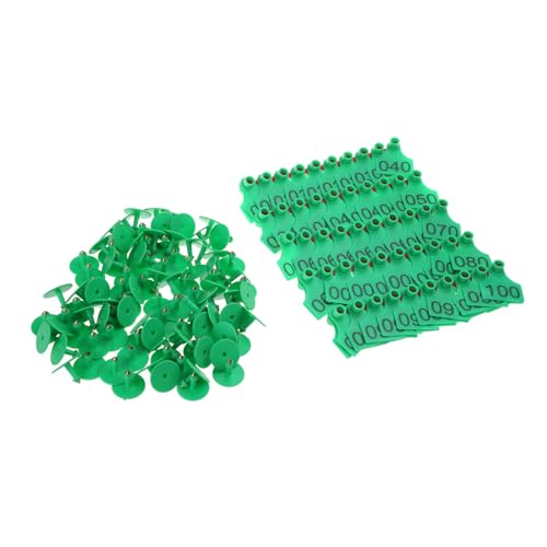 Ohrnummeriertes Ohr für Schweine, Schafe, Kühe, Ziegen, Lamm, Tiere, Kalb, Nutztiere, Ohr, 4,1 x 5,1 cm, nummeriert, groß für Schafe, Schweine, Ziegen, Nutztiere, Kühe, Kaninchen, Kit von Mllepjdh