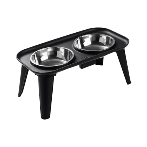 Schüssel Erhöhte Katzen Feeder Edelstahl Hundepill Proof Wasserschalen Geeignet Große Hunde Langlebige Bauchmuskeln Edelstahl Pet Bowl von Mllepjdh