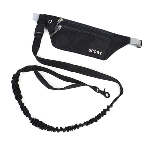 Sport-Hüfttasche, multifunktional, mehrere Taschen und Hundeleine für Outdoor-Aktivitäten, Hundeleinen für große Hunde, Black Sport-Hüfttasche, multifunktional, mehrere Taschen und Hundeleine für Outdoor-Aktivitäten, Hundeleinen für große Hunde, Black von Mllepjdh