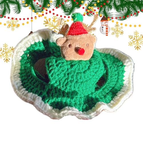 Katzen-Holiday-Headgear, Cozy Pet Hats, gestrickte Haustier-Accessoires, niedliche Tierkostüme, Haustier-Kostüme, Winter-Petti-Outfit, saisonale Haustierkleidung, Urlaubsartikel für Haustiere, lustige von Mlllokfki