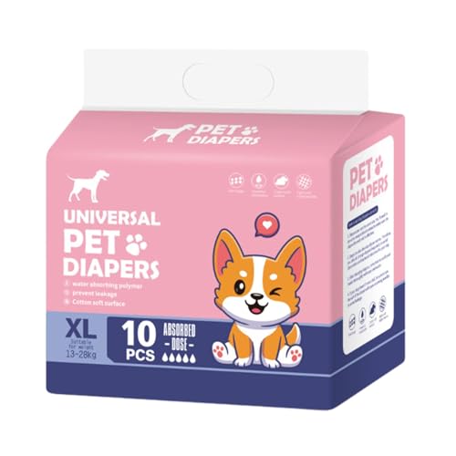 Mlllokfki Windeln für Hündinnen,Hundewindeln | 10 Stück super saugfähige Windeln | Atmungsaktive Windeln, bequemer und sicherer Sitz, Haustierpflegegerät für Rüden und Hündinnen Mlllokfki Windeln für Hündinnen,Hundewindeln | 10 Stück super saugfähige Windeln | Atmungsaktive Windeln, bequemer und sicherer Sitz, Haustierpflegegerät für Rüden und Hündinnen von Mlllokfki