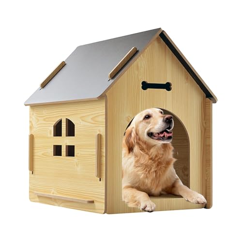 Wetterfestes Holzhaus für Hunde und Katzen | Geräumiges Outdoor-Kennzeichen für Hunde und Katzen | Ideal für Terrasse, Terrasse und Yard Use, bietet regenfesten Schutz und gemütlichen Komfort Wetterfestes Holzhaus für Hunde und Katzen | Geräumiges Outdoor-Kennzeichen für Hunde und Katzen | Ideal für Terrasse, Terrasse und Yard Use, bietet regenfesten Schutz und gemütlichen Komfort von Mlllokfki