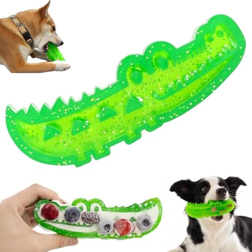 Langsames Kau- Und Apportierspielzeug in Krokodilform Für Hunde, Puzzlespielzeug Für Langsame Fütterung, Süßes Kauspielzeug, Interaktiver Alligator-Leckerli-Spender Für Kleine, Mittelgroße(Small*1) von Mlthcig