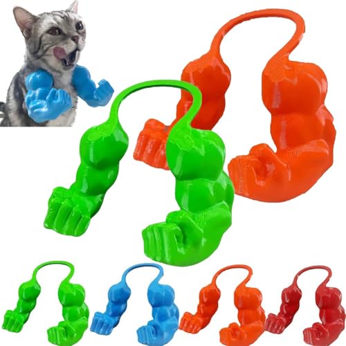 Muskulöse Arme for Katzen, Reative Katzenmuskelarme, 3D-Gedruckter Kreativer Riesiger Starker Katzenhalsarm, Halloween-Katzenkostüm, Lustiges Kätzchen, Superhelden-Haustier-Cosplay-Zubehör(Green+Orang von Mlthcig