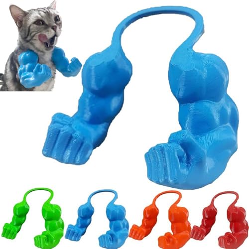 Muskulöse Arme for Katzen, Reative Katzenmuskelarme, 3D-Gedruckter Kreativer Riesiger Starker Katzenhalsarm, Halloween-Katzenkostüm, Lustiges Kätzchen, Superhelden-Haustier-Cosplay-Zubehör(Blue*1) von Mlthcig