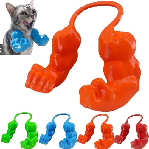 Muskulöse Arme for Katzen, Reative Katzenmuskelarme, 3D-Gedruckter Kreativer Riesiger Starker Katzenhalsarm, Halloween-Katzenkostüm, Lustiges Kätzchen, Superhelden-Haustier-Cosplay-Zubehör(Orange*1) von Mlthcig
