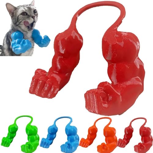 Muskulöse Arme for Katzen, Reative Katzenmuskelarme, 3D-Gedruckter Kreativer Riesiger Starker Katzenhalsarm, Halloween-Katzenkostüm, Lustiges Kätzchen, Superhelden-Haustier-Cosplay-Zubehör(Red*1) von Mlthcig
