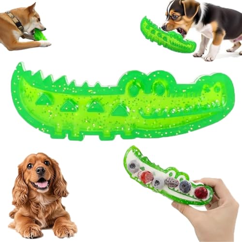 Slow Feed Chew and Fetch Crocodile, Crocodile Treat-Dispensing Slow-Feeding Toy, Cute Alligator Feeder Puzzle To Fetch Toy, Easy to Fill Freeze & Clean, Dental Aid for Small Medium Large Dogs(L-1PC) von Mlthcig