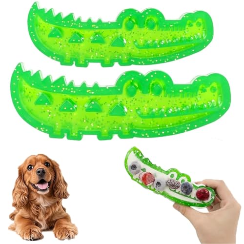 Slow Feed Chew and Fetch Crocodile, Crocodile Treat-Dispensing Slow-Feeding Toy, Cute Alligator Feeder Puzzle To Fetch Toy, Easy to Fill Freeze & Clean, Dental Aid for Small Medium Large Dogs(M+L) von Mlthcig