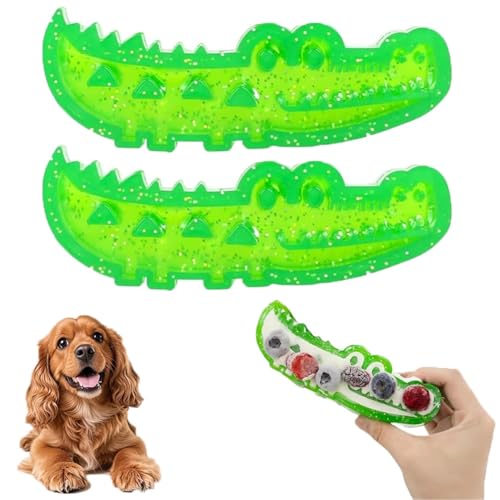 Slow Feed Chew and Fetch Crocodile, Crocodile Treat-Dispensing Slow-Feeding Toy, Cute Alligator Feeder Puzzle To Fetch Toy, Easy to Fill Freeze & Clean, Dental Aid for Small Medium Large Dogs(M-2PC) von Mlthcig