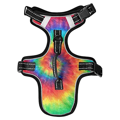 Hundegeschirr, Regenbogenfarben, Wasserfarben, Spiralbindung, kein Ziehen, reflektierend, verstellbar, Hundegeschirr, mit 2 Leinenclips und einfachem Griff, für kleine, mittelgroße Hunde und Katzen, M Hundegeschirr, Regenbogenfarben, Wasserfarben, Spiralbindung, kein Ziehen, reflektierend, verstellbar, Hundegeschirr, mit 2 Leinenclips und einfachem Griff, für kleine, mittelgroße Hunde und Katzen, M von Mnsruu