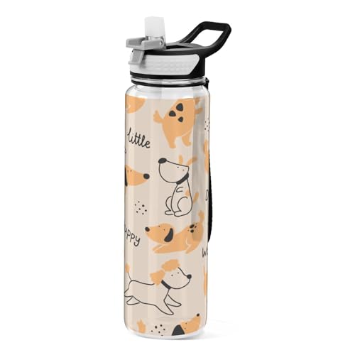 Sport-Trinkflaschen mit Strohhalmkappe, BPA-freie Tritan-Kunststoff-Trinkflasche mit Strohhalm von Mnsruu