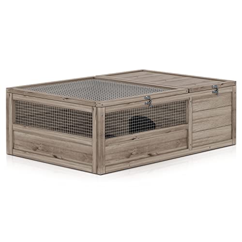MoNiBloom Holz-Schildkröten-Habitat Schildkrötenhaus Indoor/Outdoor Schildkrötengehege Haus Kleintierzucht Box Kleine Amphibien Gehege Käfig Reptilienkäfig für Gecko Eidechse Schlange 94 x 64,8 x 30,5 MoNiBloom Holz-Schildkröten-Habitat Schildkrötenhaus Indoor/Outdoor Schildkrötengehege Haus Kleintierzucht Box Kleine Amphibien Gehege Käfig Reptilienkäfig für Gecko Eidechse Schlange 94 x 64,8 x 30,5 von MoNiBloom