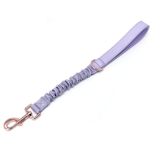 Kurze Hundeleine, bequem, weiches Nylon, Bungee-Widerstand, elastisch, kurze Leine für große und mittelgroße Hunde, Violett, 45,7 - 61 cm Kurze Hundeleine, bequem, weiches Nylon, Bungee-Widerstand, elastisch, kurze Leine für große und mittelgroße Hunde, Violett, 45,7 - 61 cm von MoTaity