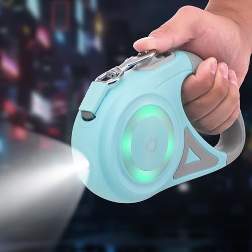 MoYouno 5 m Einziehbare Hundeleine,Strapazierfähige Hundeleine,Automatisch Ausziehbar, Für kleine,Mittelgroße und Große Hunderassen bis zu 5 m 30 kg,Ausziehbare Hundeleine mit LED-Lichtern(Mintgrün) MoYouno 5 m Einziehbare Hundeleine,Strapazierfähige Hundeleine,Automatisch Ausziehbar, Für kleine,Mittelgroße und Große Hunderassen bis zu 5 m 30 kg,Ausziehbare Hundeleine mit LED-Lichtern(Mintgrün) von MoYouno