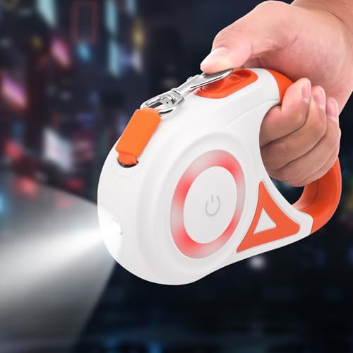 MoYouno 5 m Einziehbare Hundeleine,Strapazierfähige Hundeleine,Automatisch Ausziehbar, Für kleine,Mittelgroße und Große Hunderassen bis zu 5 m 30 kg,Ausziehbare Hundeleine mit LED-Lichtern(Orange) MoYouno 5 m Einziehbare Hundeleine,Strapazierfähige Hundeleine,Automatisch Ausziehbar, Für kleine,Mittelgroße und Große Hunderassen bis zu 5 m 30 kg,Ausziehbare Hundeleine mit LED-Lichtern(Orange) von MoYouno