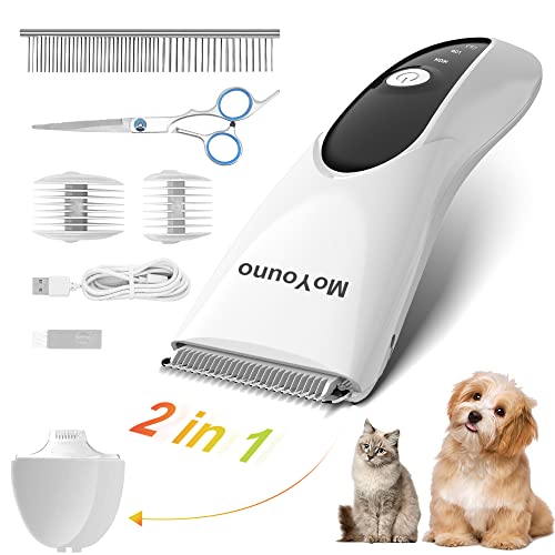 MoYouno Hundeschermaschine,Tierhaarschneider, Profi Schermaschine, Hundetrimmer,2-in-1-Akkus für die Pflege von dicken Mänteln, geräuscharmes schnurloses Tierhaarschneidemaschine MoYouno Hundeschermaschine,Tierhaarschneider, Profi Schermaschine, Hundetrimmer,2-in-1-Akkus für die Pflege von dicken Mänteln, geräuscharmes schnurloses Tierhaarschneidemaschine von MoYouno
