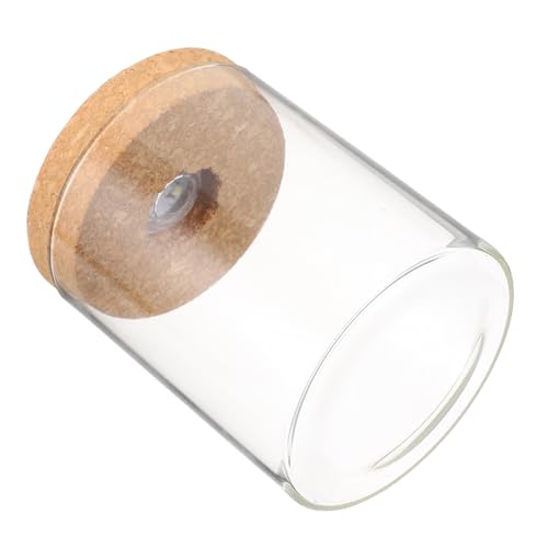 1Stück Mini Fish Tank Zylindrische Borosilikatglas Flasche für DIY Mikrolandschaften Ökologische mit LED Licht für Pflanzen und Fische im Büro oder Zuhause von Mobestech