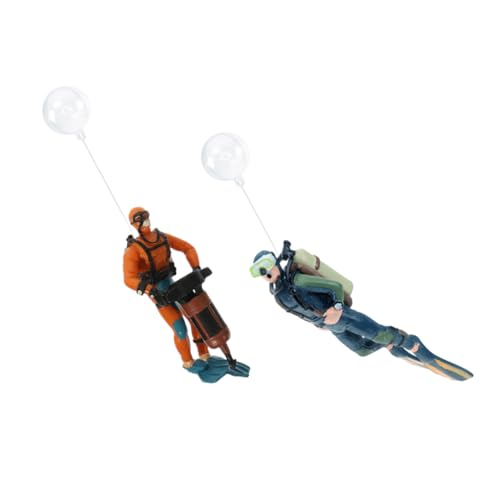 Mobestech 2stücke Taucher Ornament Für Aquarien Realistisches Schwimmendes Dekor Langlebige Und Ungiftige Aquarium-Dekoration Für Fischbecken Und Mikro-landschaften von Mobestech