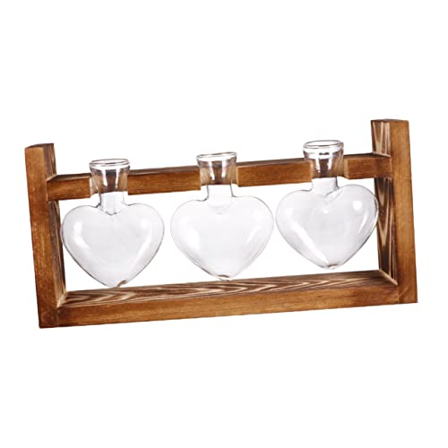 Mobestech 3 Stück Retro Rahmen Herz Flaschen Pflanzgefäß Terrarien Herzförmiges Terrarium Für Liebhaber Herzförmige Vasenständer Grüne Hydrokulturvase Dekorative Vase Zum Wachsen von Mobestech