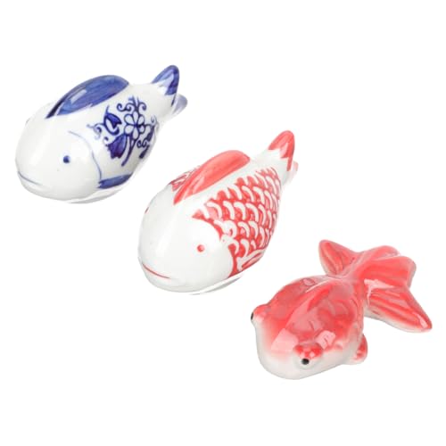 Mobestech 3stücke Keramische Fischfiguren Schwimmende Dekoration Für Aquarien Handgefertigte Porzellanstatuen in Fischform Zuhause Für Ihre Fische Und Stilvolle Aquariengestaltung von Mobestech