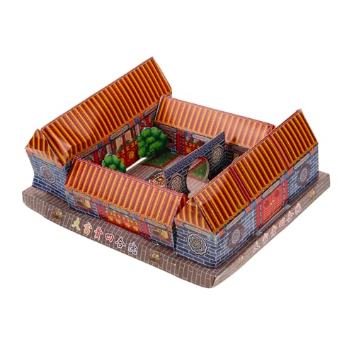 Mobestech Einzigartiges Ahnen-Opfer-Villa Papier Rollenspiel-Villa Aus Papier Opferpapier Für Traditionen Und Feste -Design Für Ahnenkult-dekor Papiervilla-zubehör von Mobestech