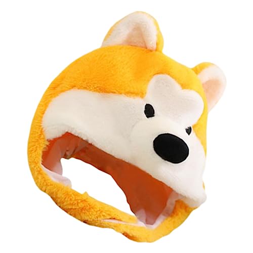 Niedlicher Plüsch Hundehut für Erwachsene und Kreative Cosplay Hundemütze Kopfbedeckung für Foto Requisiten für Partys Halloween und Bühnenauftritte Sicher von Mobestech