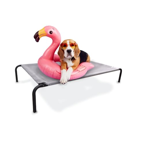 Mobiclinic® Pets, Erhöhtes hundebett, Cleo, Erfrischend, Isoliert, Europäische Marke, 122x71x21cm, Stark, Innen und außen, Leicht zu reinigen, Werkzeuglose Montage, Max. 60 kg von Mobiclinic