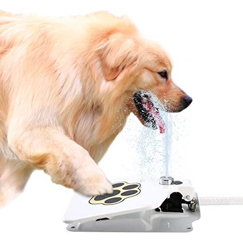 Hunde-Wasserbrunnen, Pfotendruck aktiviertes Spielzeug, Moclever Blütenblatt Step On Doggie Wassersprenger Süßwasser, Glück und Spaß, einfach zu bedienen für Hundewasserspender von Moclever