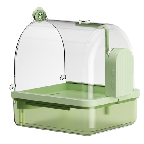 Mocoocouture Klar Hängende Vogelbad Automatische Wasserzirkulationen Badedusche Badewanne Box Für Vogelversorgung Mode von Mocoocouture