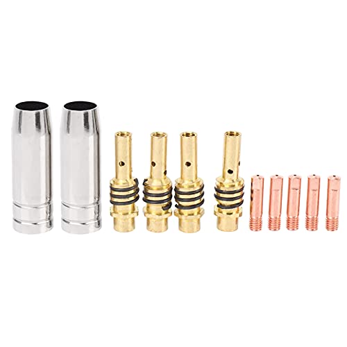 Mocturnity 11 Stück / Set Schweißdüsen Mig Fackel Lötkolben Halter Kontakttipps 0,040 Zoll Gas Diffusor Set für Taschenlampen von Mocturnity