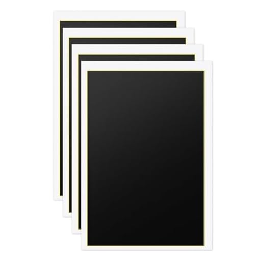 Mocturnity 4 Blatt Markierungspapier für Gravur, farbiges Gravurpapier, 39 x 27 cm (Schwarz, 39 x 27 cm) von Mocturnity