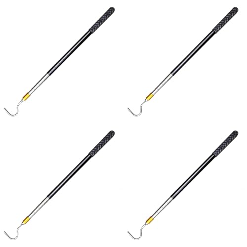 Mocturnity 4 Stück 61 Zoll Snake Hook Reptile Catcher Stick Pole Werkzeugset für Klapperschlangen Python Copperhead Removal Catch von Mocturnity