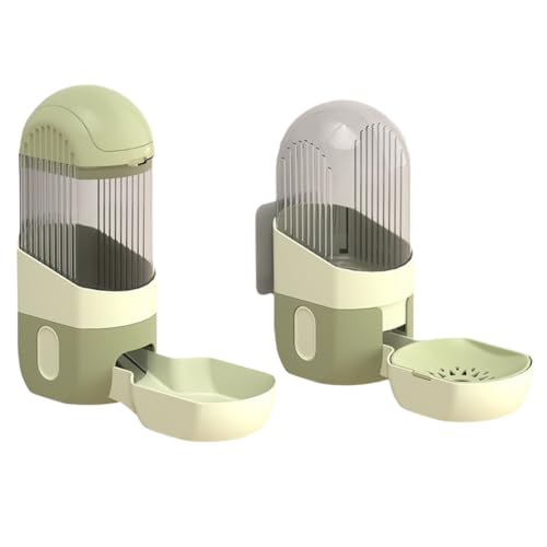 Mocturnity Automatischer Futterspender und Tränke für Kaninchen für Aufhängen, Geeignet für Chinchillas, Meerschweinchen, Igel, Klein, Grün von Mocturnity